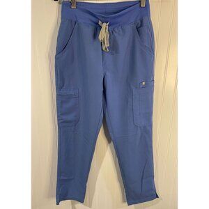 Figs Womens Technical Collection Jogger Scrub Pants In Blue S Adjustable Waist